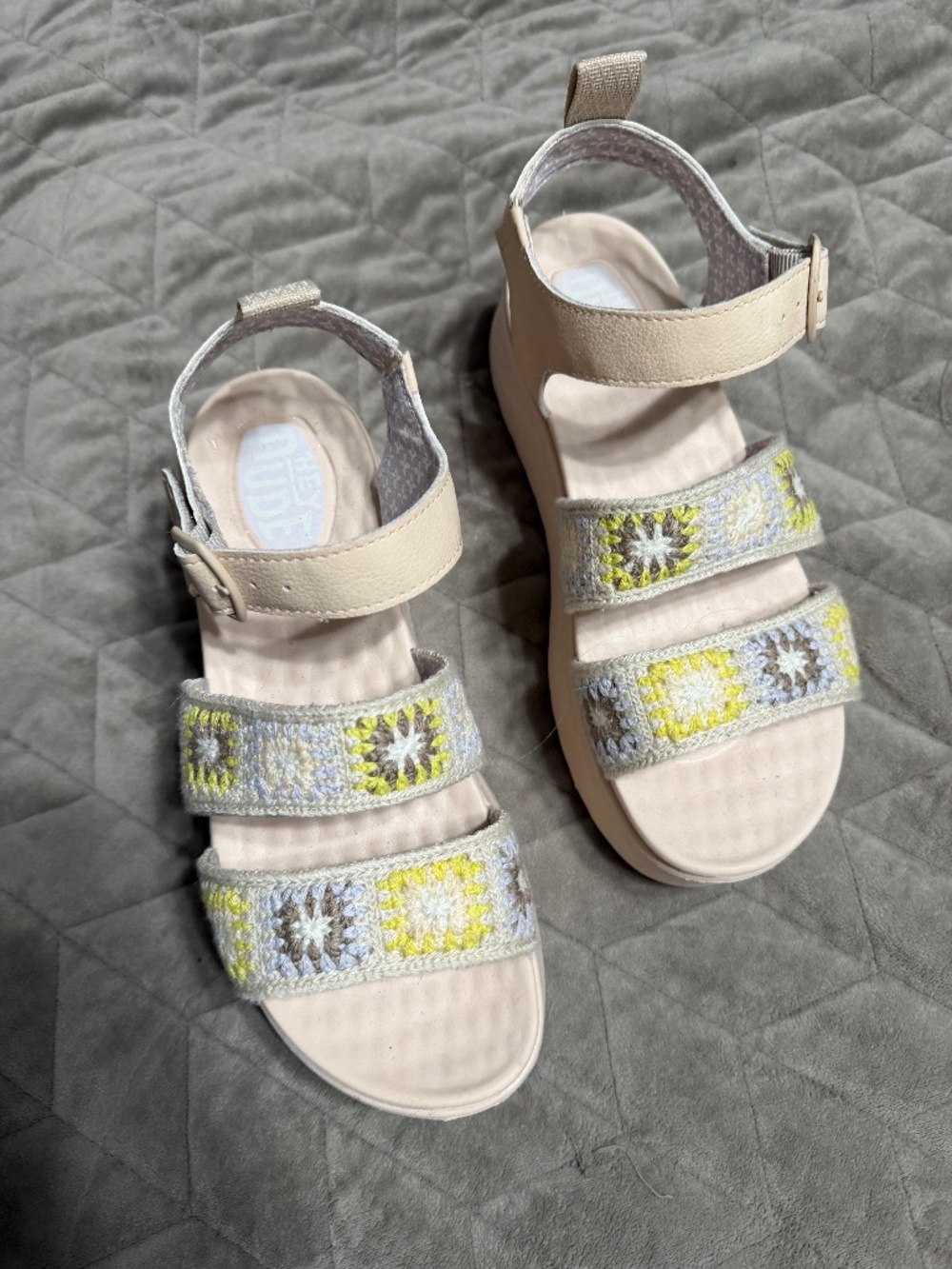 Hey Dude sandals flowers size 7